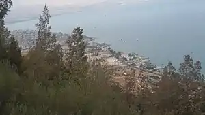 טבריה כפי שהיא נראת מיערות שוויץ