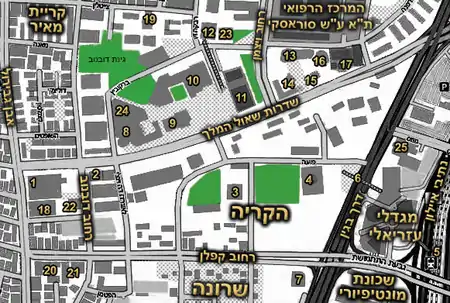 Shaul HaMelech Blvd map.png