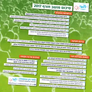 סיכום פעילות הלובי ממושב החורף של הכנסת לשנת 2017