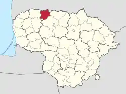Akmene in Lithuania.svg