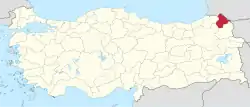 Ardahan in Turkey.svg