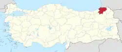 Artvin in Turkey.svg