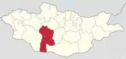 Bayankhongor in Mongolia.svg