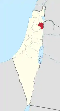 Beisan Subdistrict In Mandatory Palestine 1920-1948.svg