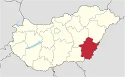 Bekes in Hungary.svg