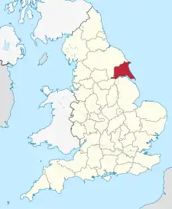 East Riding of Yorkshire (ceremonial county) in England.svg