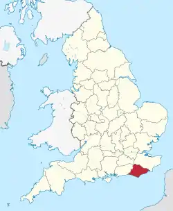 East Sussex (ceremonial county) in England.svg