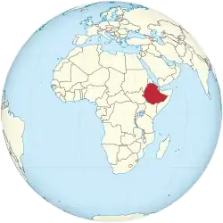Ethiopia on the globe (Africa centered).svg