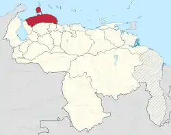 Falcon in Venezuela (+claimed).svg