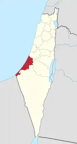 Gaza Subdistrict In Mandatory Palestine 1920-1948.svg