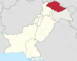 Gilgit-Baltistan in Pakistan (de-facto + Glacier) (claims hatched).svg