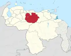 Guarico in Venezuela (+claimed).svg