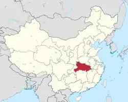 Hubei in China (+all claims hatched).svg