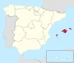 Islas Baleares in Spain (including Canarias).svg