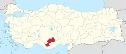 Karaman in Turkey.svg