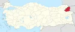 Kars in Turkey.svg
