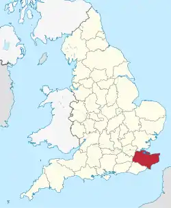 Kent (ceremonial county) in England.svg
