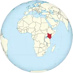 Kenya on the globe (Africa centered).svg