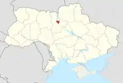 Kiev (city) in Ukraine (claims hatched).svg