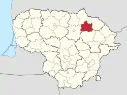 Kupiskis in Lithuania.svg
