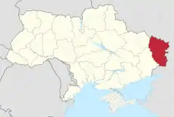 Luhansk in Ukraine (claims hatched).svg