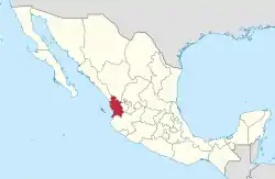 Nayarit in Mexico (location map scheme).svg
