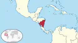 Nicaragua in its region.svg