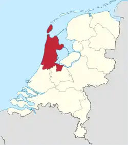 Noord-Holland in the Netherlands.svg