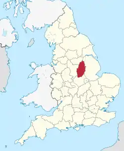 Nottinghamshire (ceremonial county) in England.svg