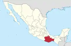 Oaxaca in Mexico.svg