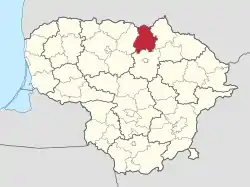 Pasvalys in Lithuania.svg