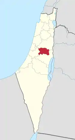 Ramallah Subdistrict In Mandatory Palestine 1920-1948.svg