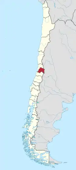 Santiago Metropolitan in Chile.svg