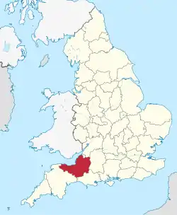 Somerset (ceremonial county) in England.svg