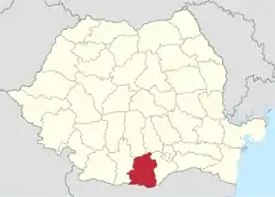 Teleorman in Romania.svg