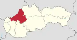 Trenciansky kraj in Slovakia.svg