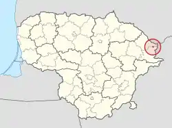 Visaginas in Lithuania (special marker).svg