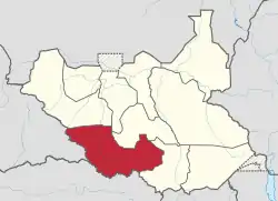 Western Equatoria in South Sudan.svg