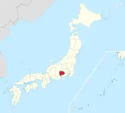 Yamanashi in Japan.svg