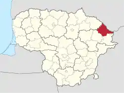 Zarasai in Lithuania.svg
