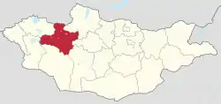 Zavkhan in Mongolia.svg