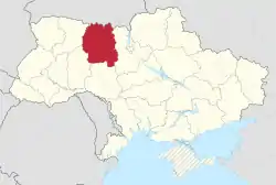 Zhytomyr in Ukraine (claims hatched).svg