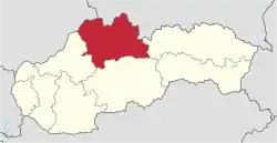 Zilinsky kraj in Slovakia.svg
