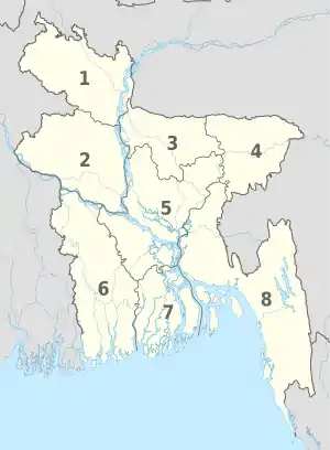 Bangladesh, administrative divisions - Nmbrs - monochrome.svg