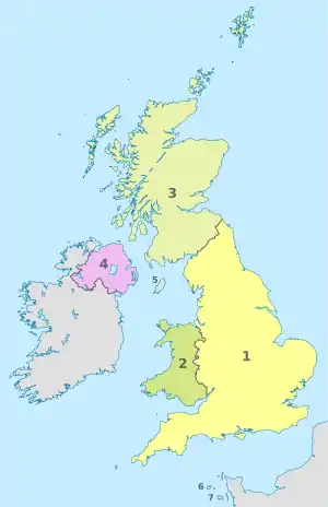 United Kingdom, administrative divisions - Nmbrs - colored.svg