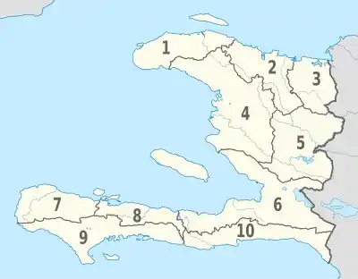 Haiti, administrative divisions - Nmbrs - monochrome.svg