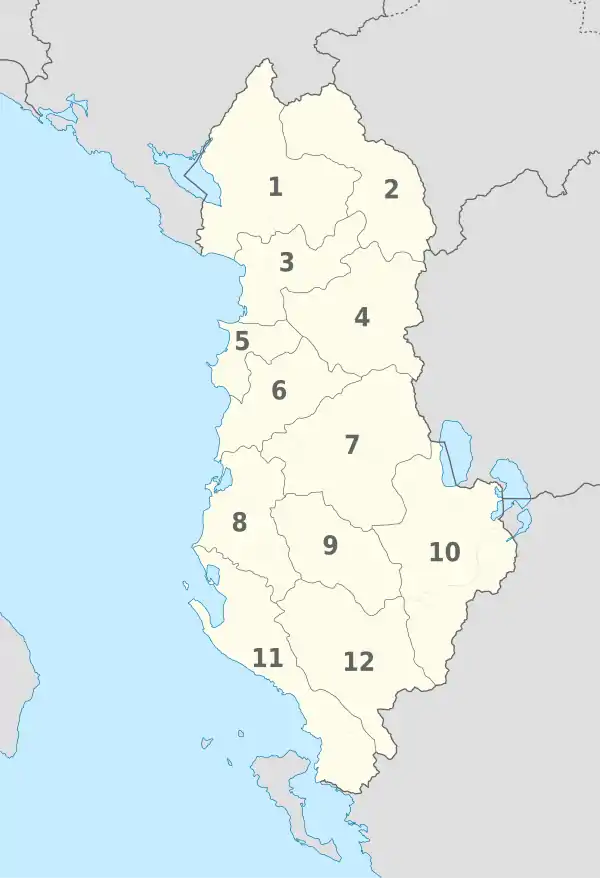 Albania, administrative divisions - Nmbrs.svg