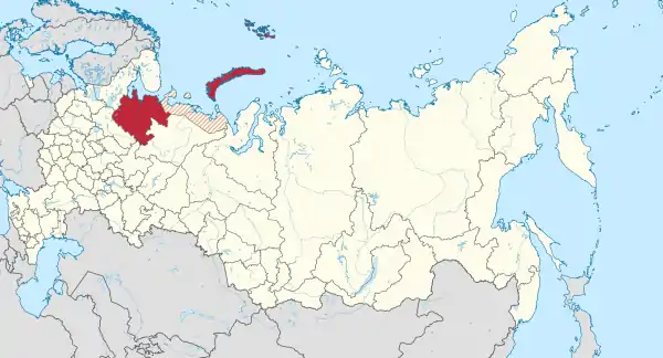 Arkhangelsk in Russia (+Nenets hatched).svg