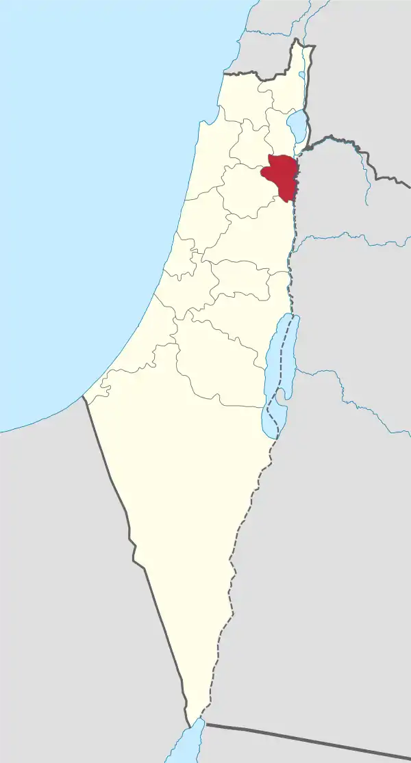 Beisan Subdistrict In Mandatory Palestine 1920-1948.svg