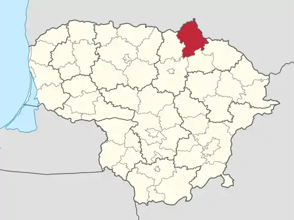 Birzai in Lithuania.svg